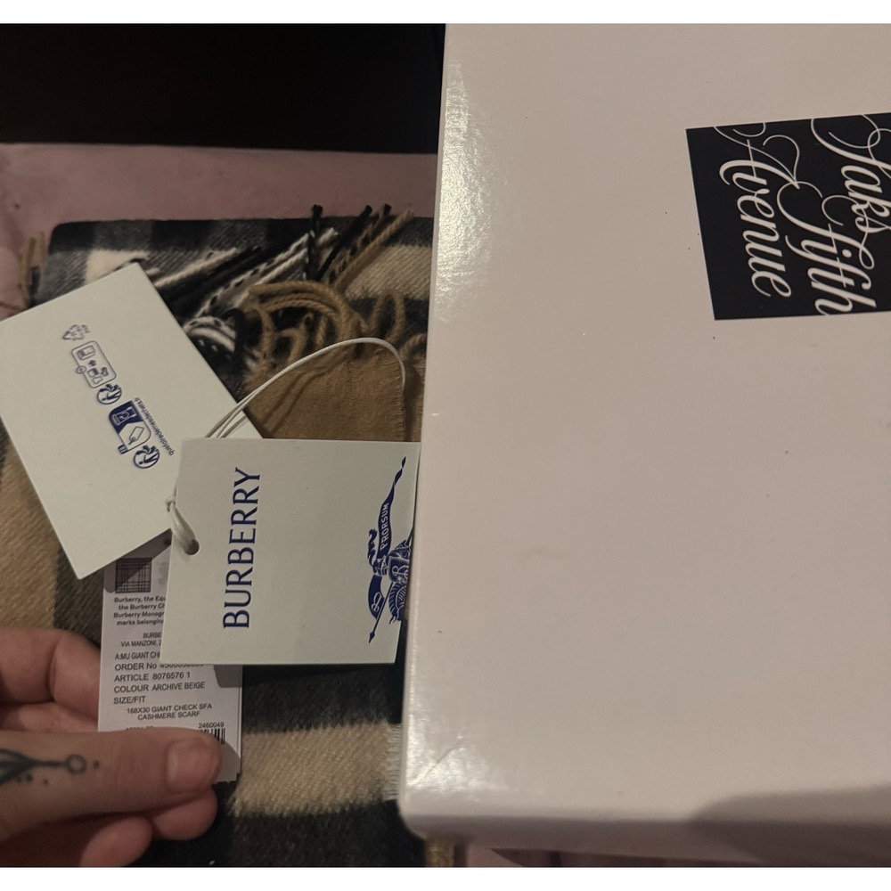 Burberry Checker Scarf New